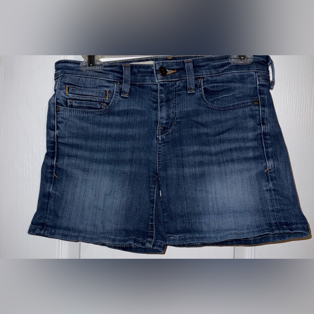 Anthropologie Pilcro Stet Denim Shorts Cuffed Mid Rise Blue Size 26